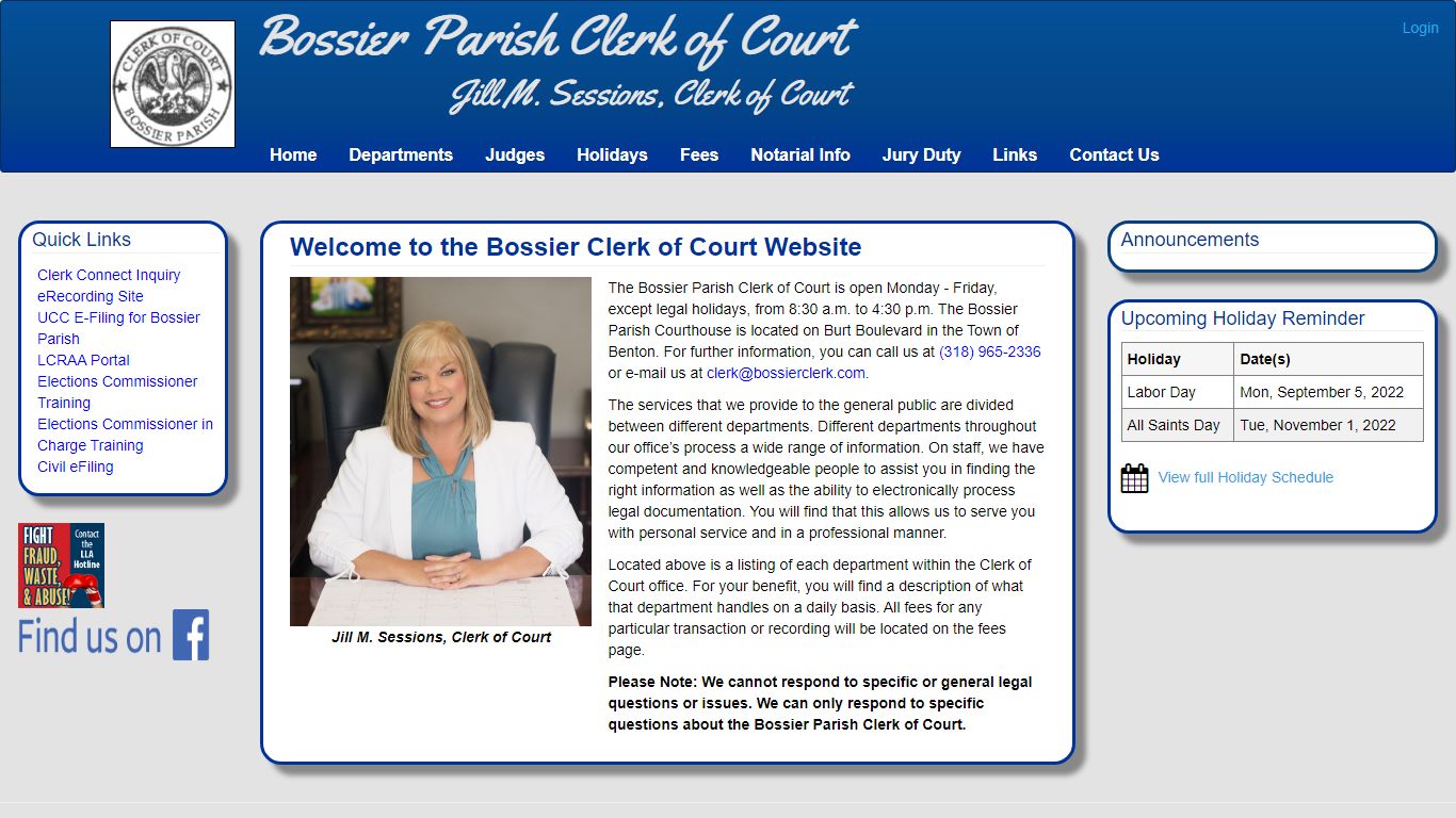 Bossier Parish Clerk of Court